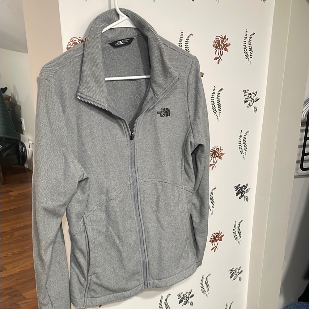 The North Face Light Gray Zip-Up Jacket